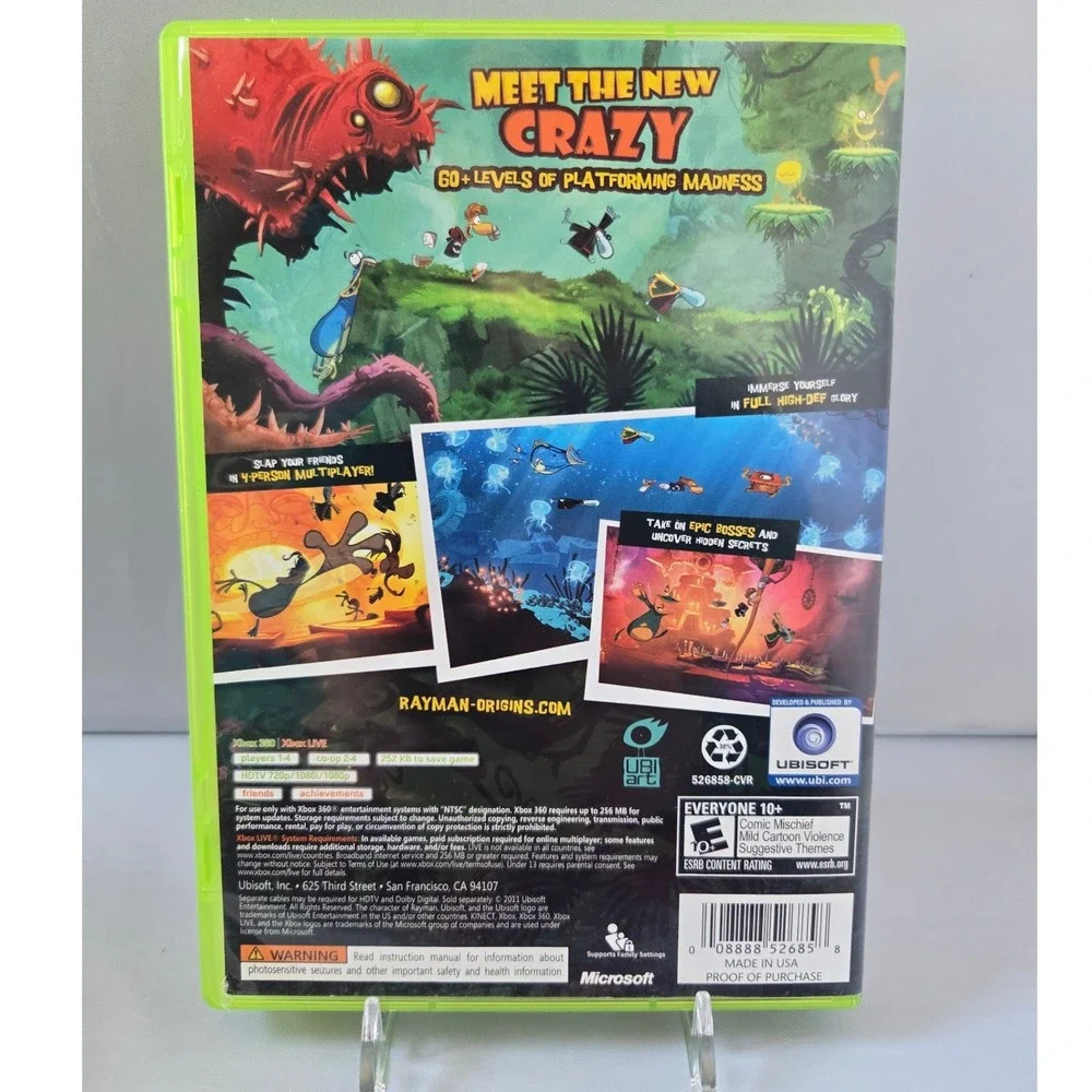 Rayman Origins - Microsoft Xbox 360 - Complete CIB W/ Manual - Tested‎ & Working